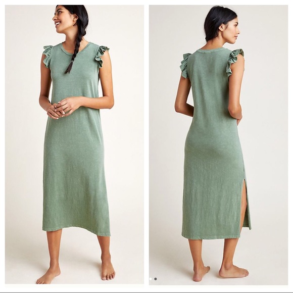 sundry ruffle midi dress